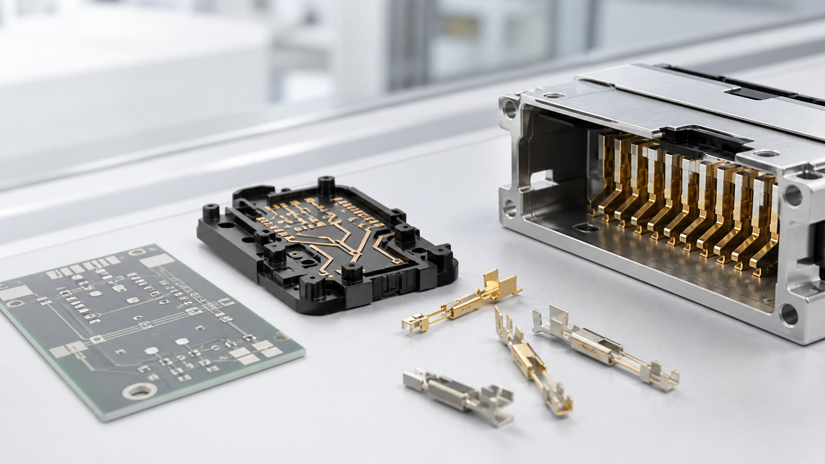 전자 커넥터, MID 입체 회로, PCB 은 마감과 정밀 접점 부품